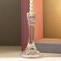 Vintage Mid Century Glass Candlestick, thumbnail 1 of 4