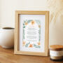 Custom Made Floral Poem Keepsake Gift, thumbnail 5 of 12
