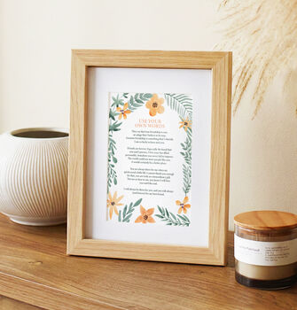 Custom Made Floral Poem Keepsake Gift, 5 of 12