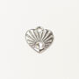 Aphrodite Sunrise Heart Charm Silver Plated, thumbnail 2 of 4