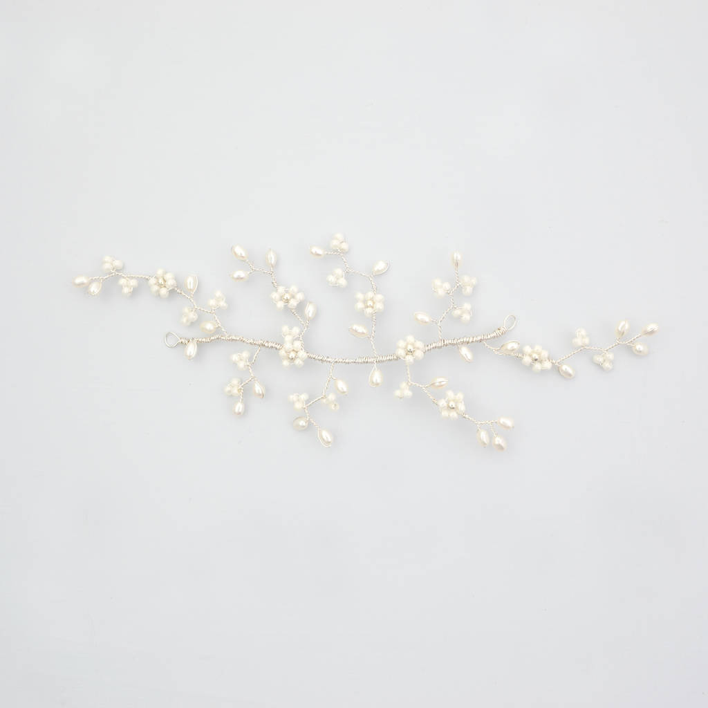 Floral Pearl Hair Vine By Britten
