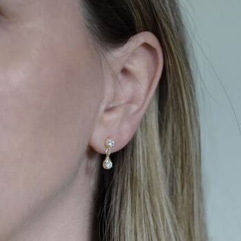 Bridesmaid Proposal | Droplet Sterling Silver Earrings, 9 of 10