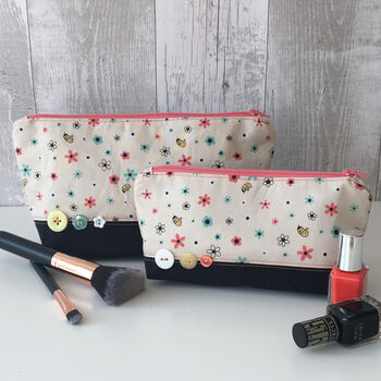 Flower Bumble Bee Fabric Make Up Bag, 2 of 6