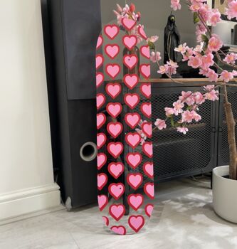 Retro Heart Pattern Clear Acrylic Skateboard Deck, 5 of 6