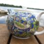 Two Cup Teapot In Blue Strawberry Thief Design, thumbnail 11 of 11