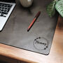 Recycled Vintage Leather Personalised Medium Desk Mat, thumbnail 8 of 12