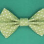 Green Polkadot Dog Bow Tie, thumbnail 2 of 6