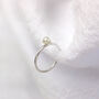 Sterling Silver Pearl Open Nose Ring, thumbnail 1 of 2