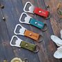 Leather Bottle Opener Keyring Personalised Gift, thumbnail 1 of 7