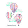Hot Air Balloons Hand Painted Greetings Card, thumbnail 3 of 3