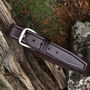 Thick Dark Brown Men's Leather Belt Free Personalisation, thumbnail 1 of 8