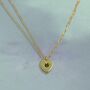 Peridot Heart Charm Double Chain Necklace, thumbnail 2 of 10