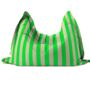 Hand Painted And Re Purposed Linen Large Floor Cushion In Stripe Print, thumbnail 9 of 12