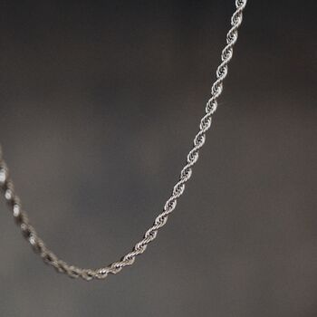 Stainless Steel Rope Chain Necklace, 6 of 6