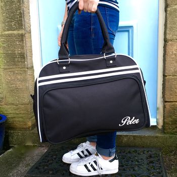 Personalised Weekend Retro Style Bag, 2 of 7