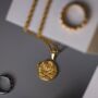 Gold Dragon Tiger Ying Yang Steel Pendant Necklace, thumbnail 3 of 12