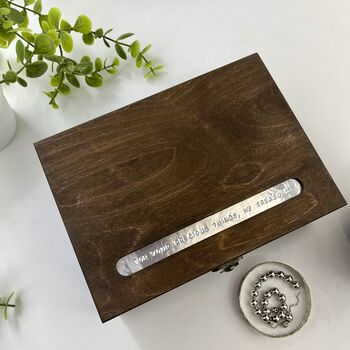 Personalised Wooden Message Jewellery Box, 5 of 10