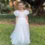 Clara White Communion On Flower Girl Dress, thumbnail 5 of 8