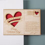 Engraved Cut Out Heart Postcard, thumbnail 1 of 2