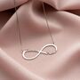 Personalised Infinity Necklace In Sterling Silver, thumbnail 1 of 7