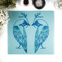 Lovebirds Aqua Turquoise Worktop Protector Cutting Board, thumbnail 7 of 9