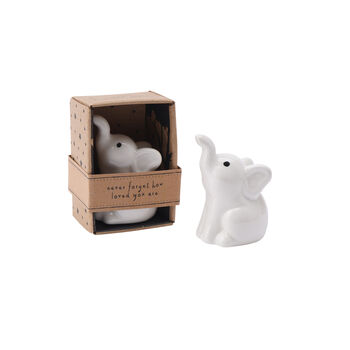 Ceramic Elephant Ornament Charm With Gift Box, 2 of 5