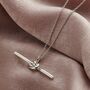 Personalised Knot T Bar Pendant Necklace, thumbnail 3 of 7