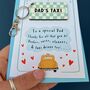 Father's Day Dads Taxi Card With Keyring, thumbnail 5 of 7
