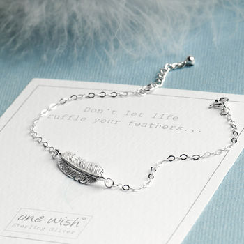 Feather Sterling Silver Bracelet, 3 of 9