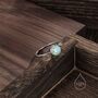 Aqua Green Opal Open Ring In Sterling Silver, thumbnail 5 of 10