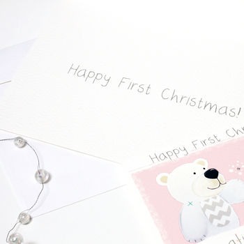 Personalised Bear Twins First Christmas Card, 9 of 10