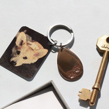 Engraved Dog Photo Keyring Gift For Dog Mum, 5 of 9
