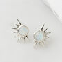 Total Eclipse Moonstone Earrings Silver/Gold Plated, thumbnail 8 of 12