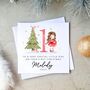 Personalised Cute Fairy Baby 1st Christmas Card, thumbnail 1 of 3