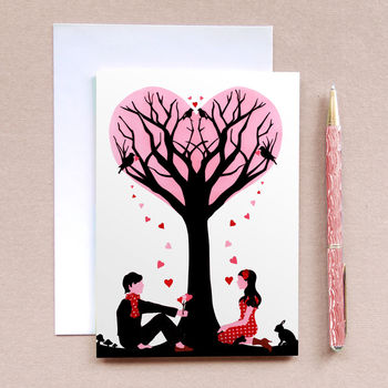 Tree Of Love And Hot Dogs Engagement/ Wedding Cards, 3 of 3