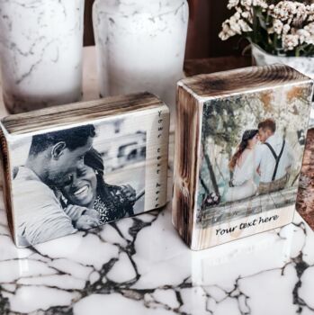 Wood Photo Block Personalised Photo Gift, 2 of 5