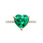 Emerald Love Diamond Ring, thumbnail 1 of 4