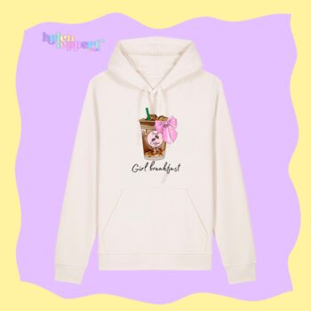 Organic Cotton Slogan Hoodie For Iced Coffee Lover, 4 of 4