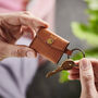 Personalised Leather Anniversary Keyring With Photos, thumbnail 7 of 8