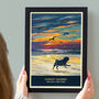 Pug Limited Edition Beach Sunset Gift Print, thumbnail 4 of 9