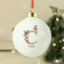 Personalised Little Robin Initial Bauble, thumbnail 1 of 4