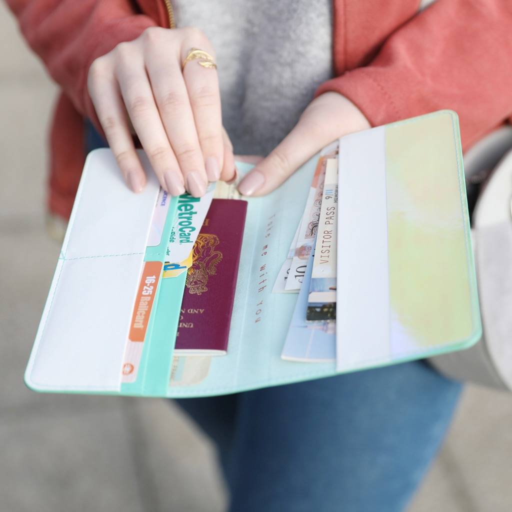 Slim Iridescent Travel Wallet By Lisa Angel