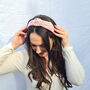 Pink Cotton Knot Headband, thumbnail 5 of 5