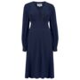 Ava Dress In French Navy Vintage 1940s Style, thumbnail 1 of 2