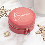 Personalised Coral Round Jewellery Case, thumbnail 6 of 6