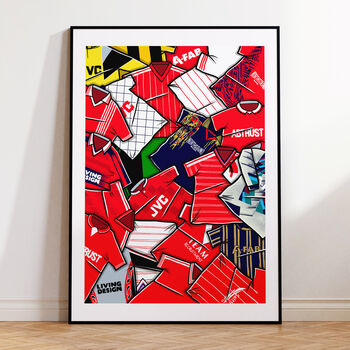 Football Shirt Mash Up Poster, 3 of 12