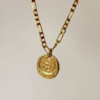 Gold Plated Zodiac Starsign Necklace, 4 of 12