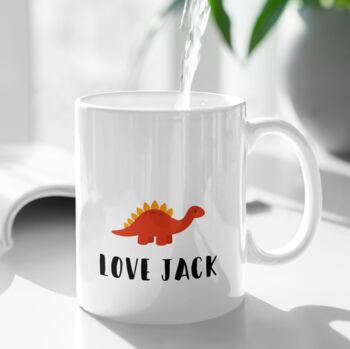 'Daddy I Love You More Than Dinosaurs' Personalised Mug, 2 of 3