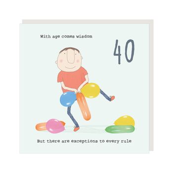 40th Birthday Card For Him | Boy 40 Wisdom, 2 of 2