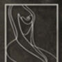 Female Body Outlines Silver Wall Art, thumbnail 4 of 5